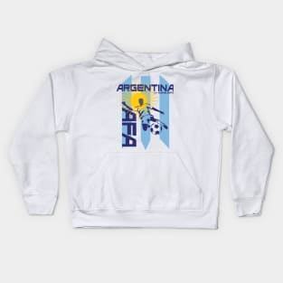 Argentina Football La Albiceleste The White and Sky Blue Kids Hoodie